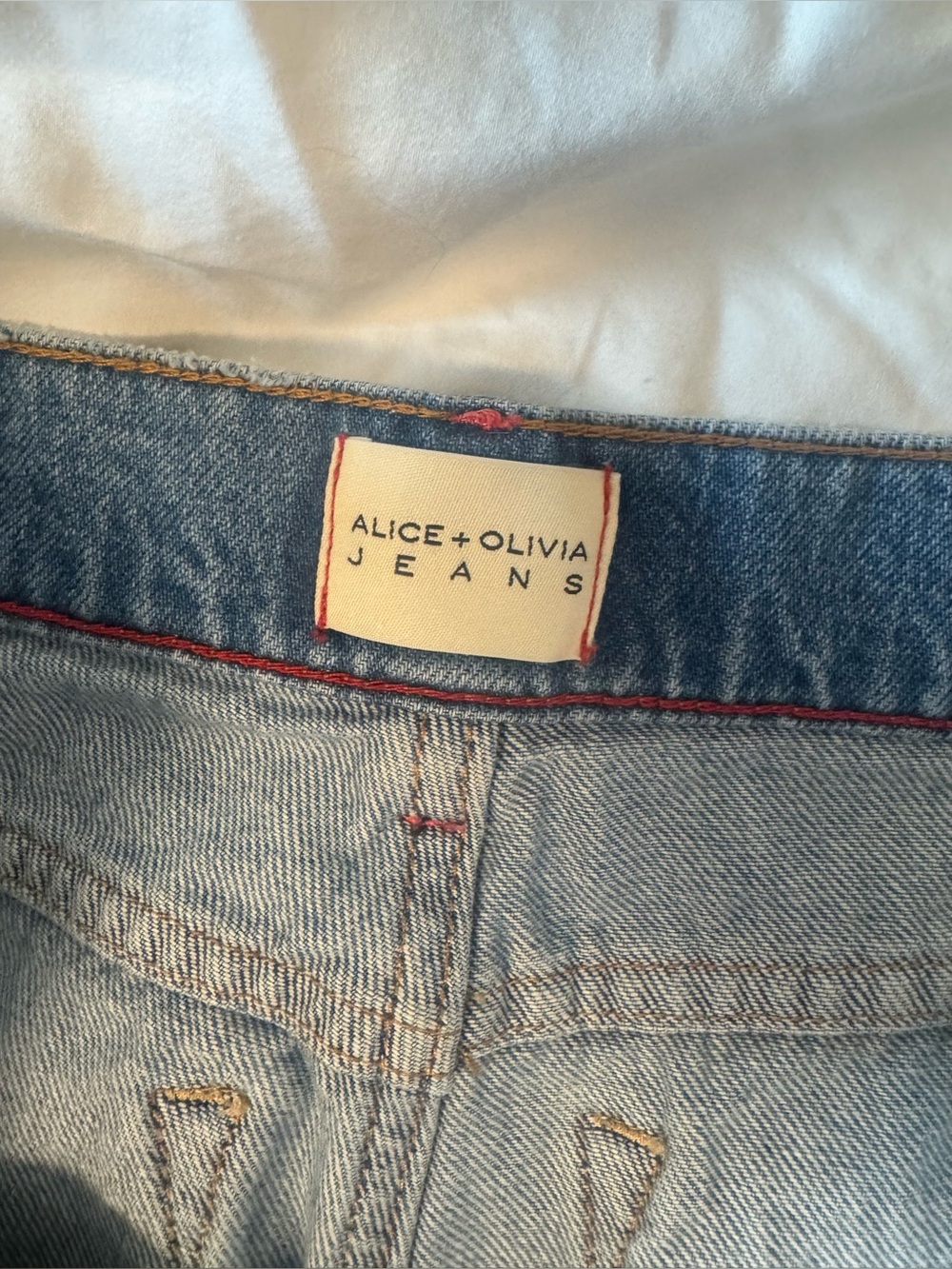 Alice + Olivia Light Wash High-Rise Wide Leg Jeans - Picture 8 of 13